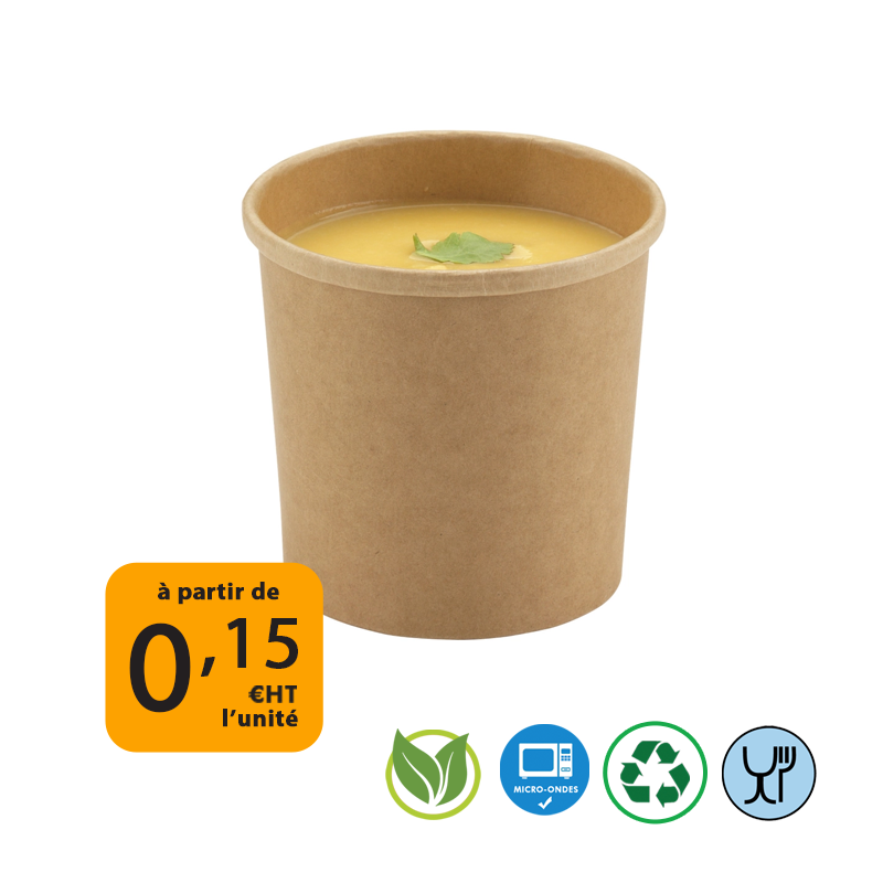 pot en carton pour soupe et/ou glace