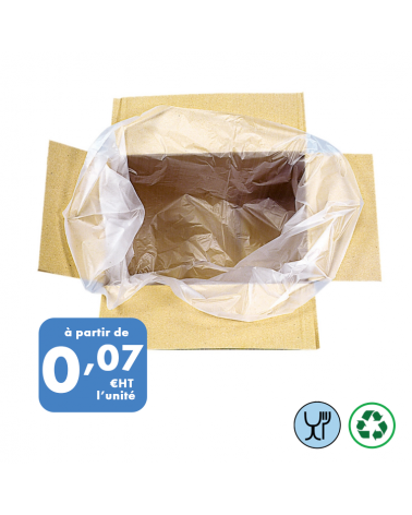 Sac plastique apte contact alimentaire pour fond de caisse